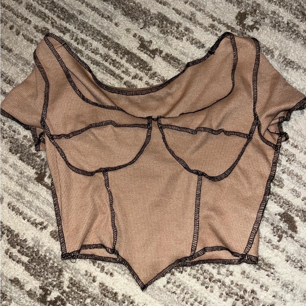 Cropped Tanish Top! SHEIN